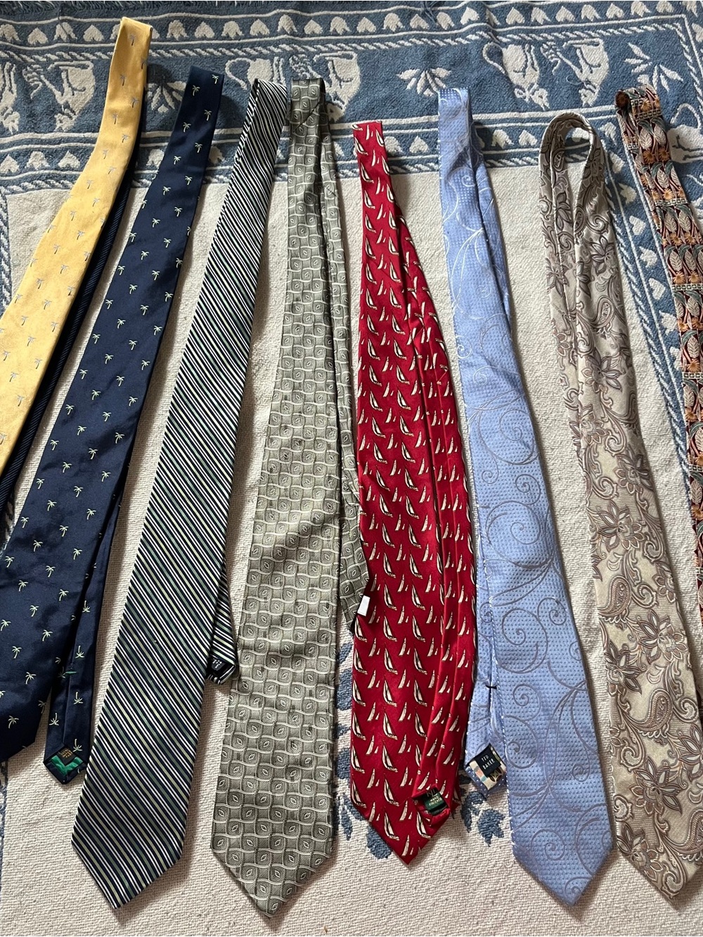 Lot of 8 silk designer work ties brand new